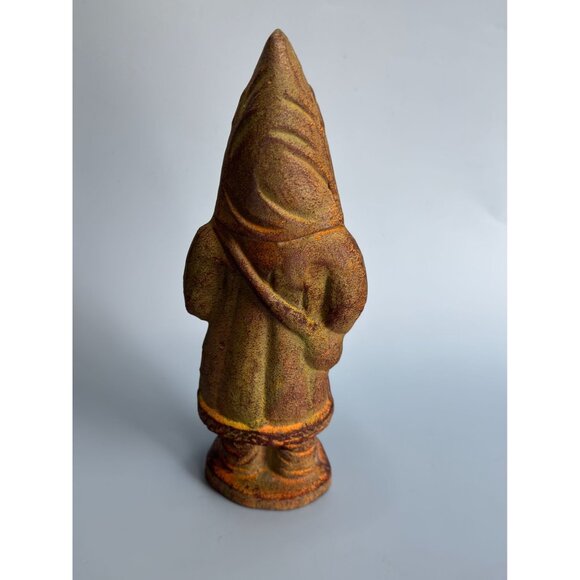 Antique Cast Iron Father Christmas Figure 9.5" Rust Patina Vintage Holiday Decor - Picture 6 of 8